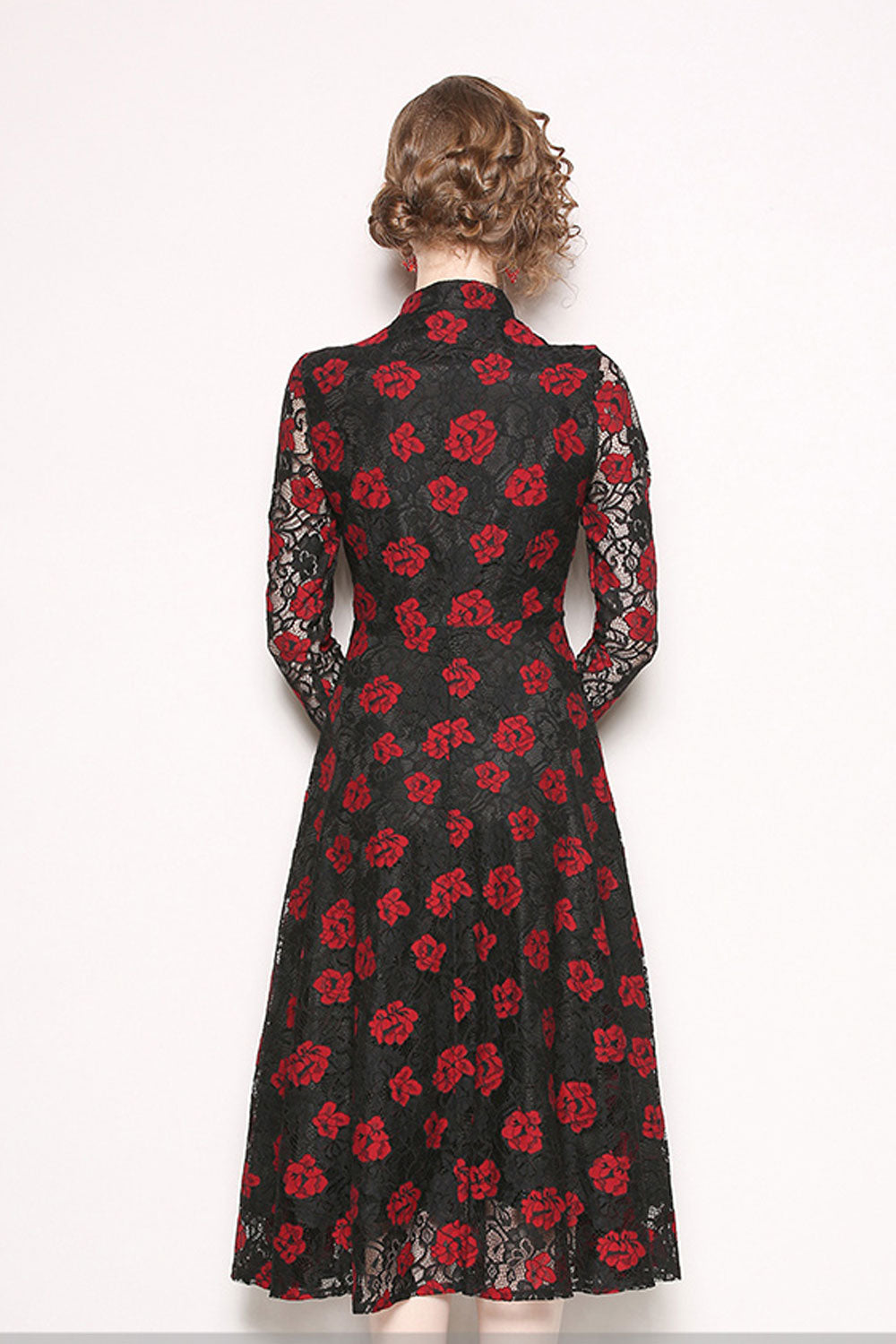 Women Half Sleeve Beautiful Flower Printed Thin Mid Length Breathable Dress