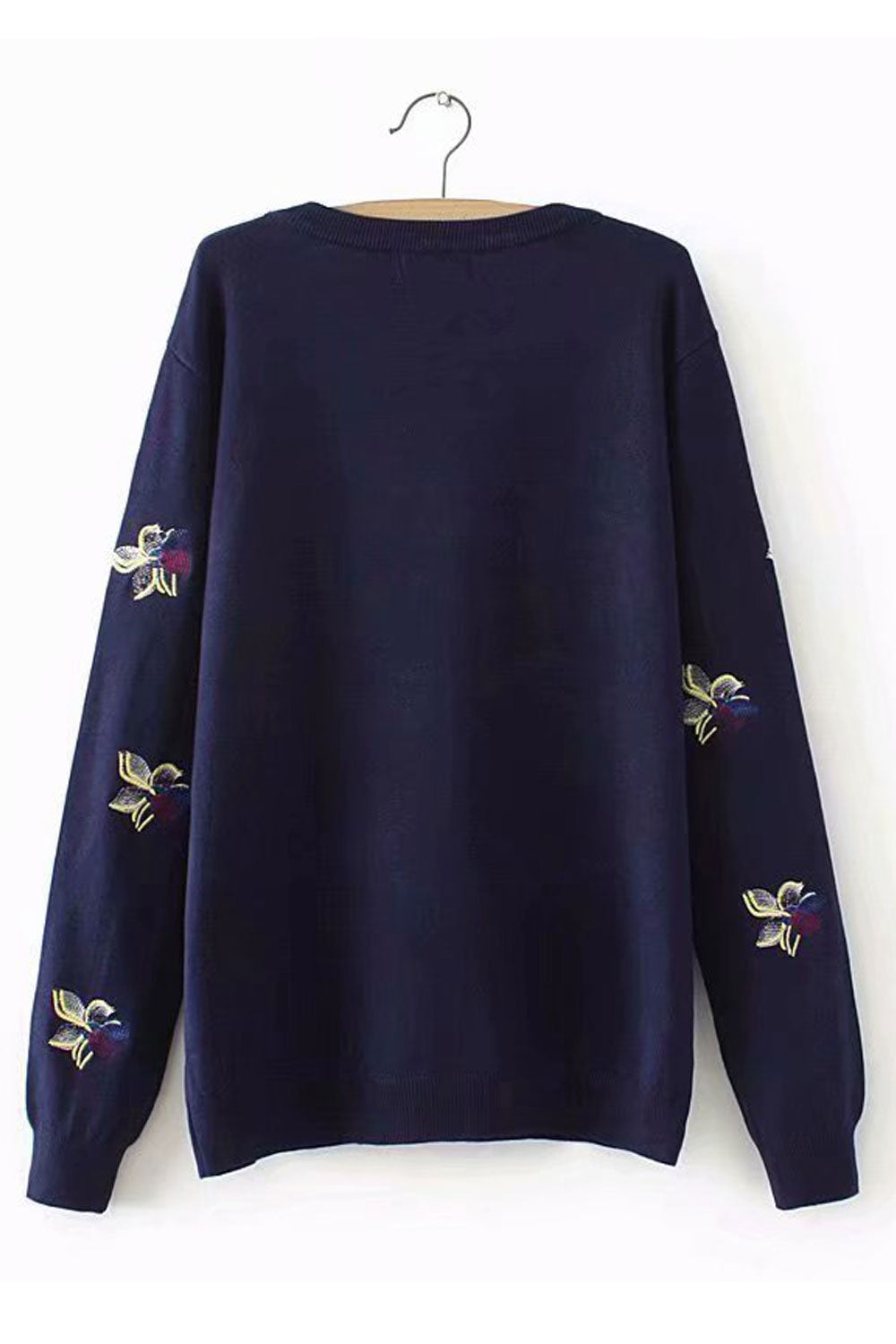 Women Lovely Printed Style Long Sleeve Round Neck Comfortable Sweater