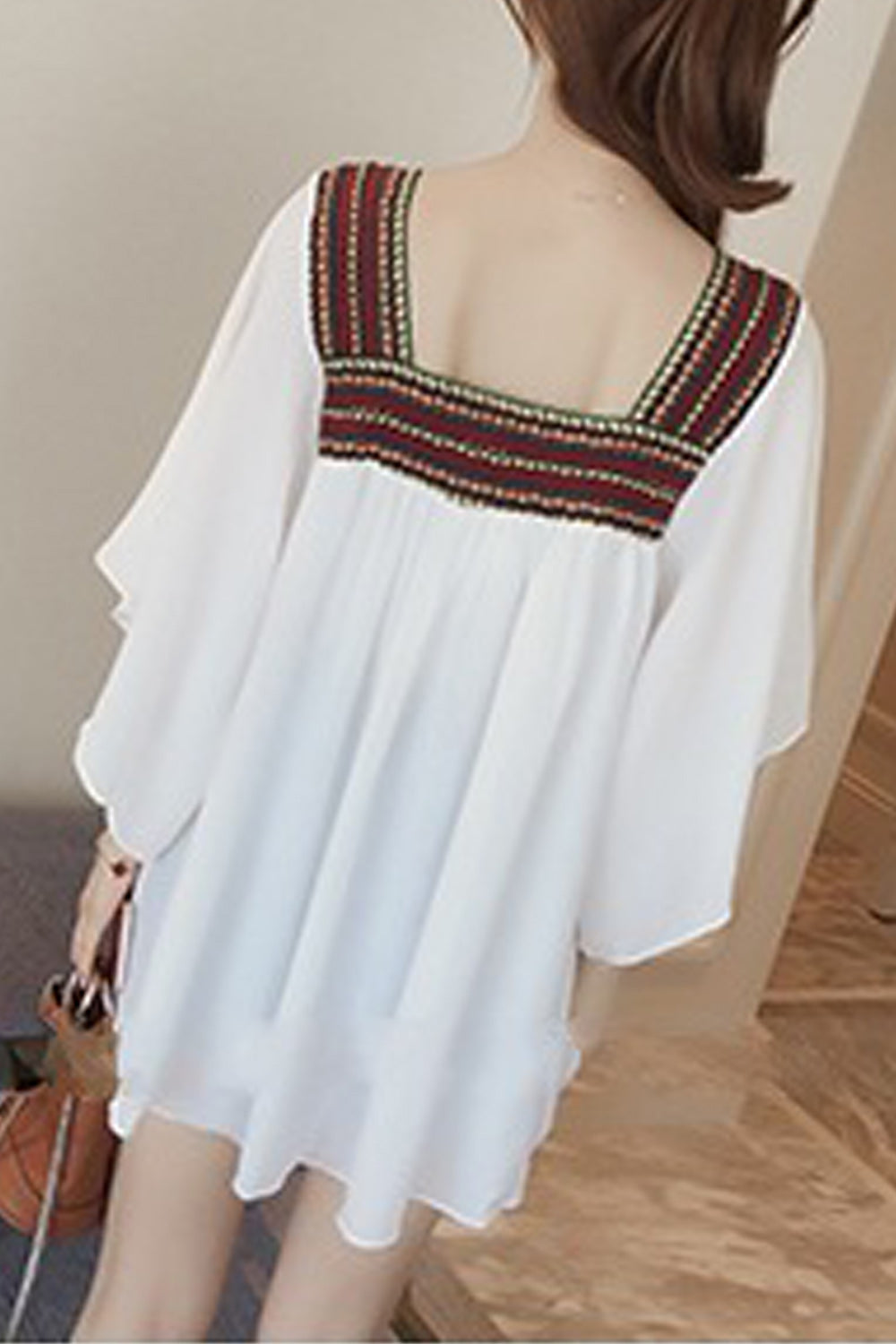 Women Trendy Square Neck Soft Solid Colored Breathable Top