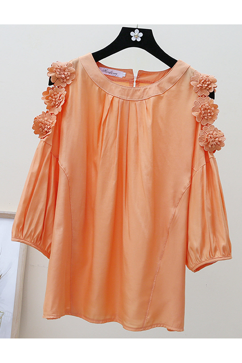 Women Easy Round Neck Elegant Solid Colored Summer Sleeveless Chiffon Shirt