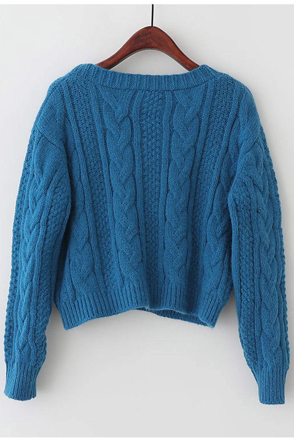 Women Lovely V-Neck Button Closure Knitted Designed Comfy Winter Cardigan