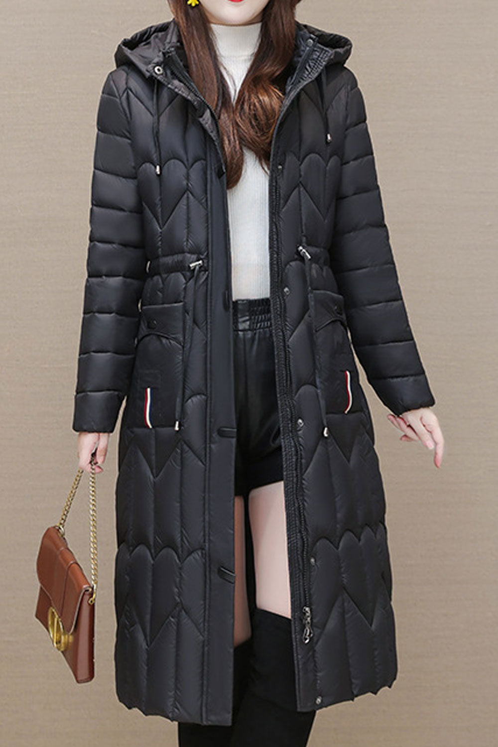 Women Long Slim Cotton Padded Warm Casual Jacket