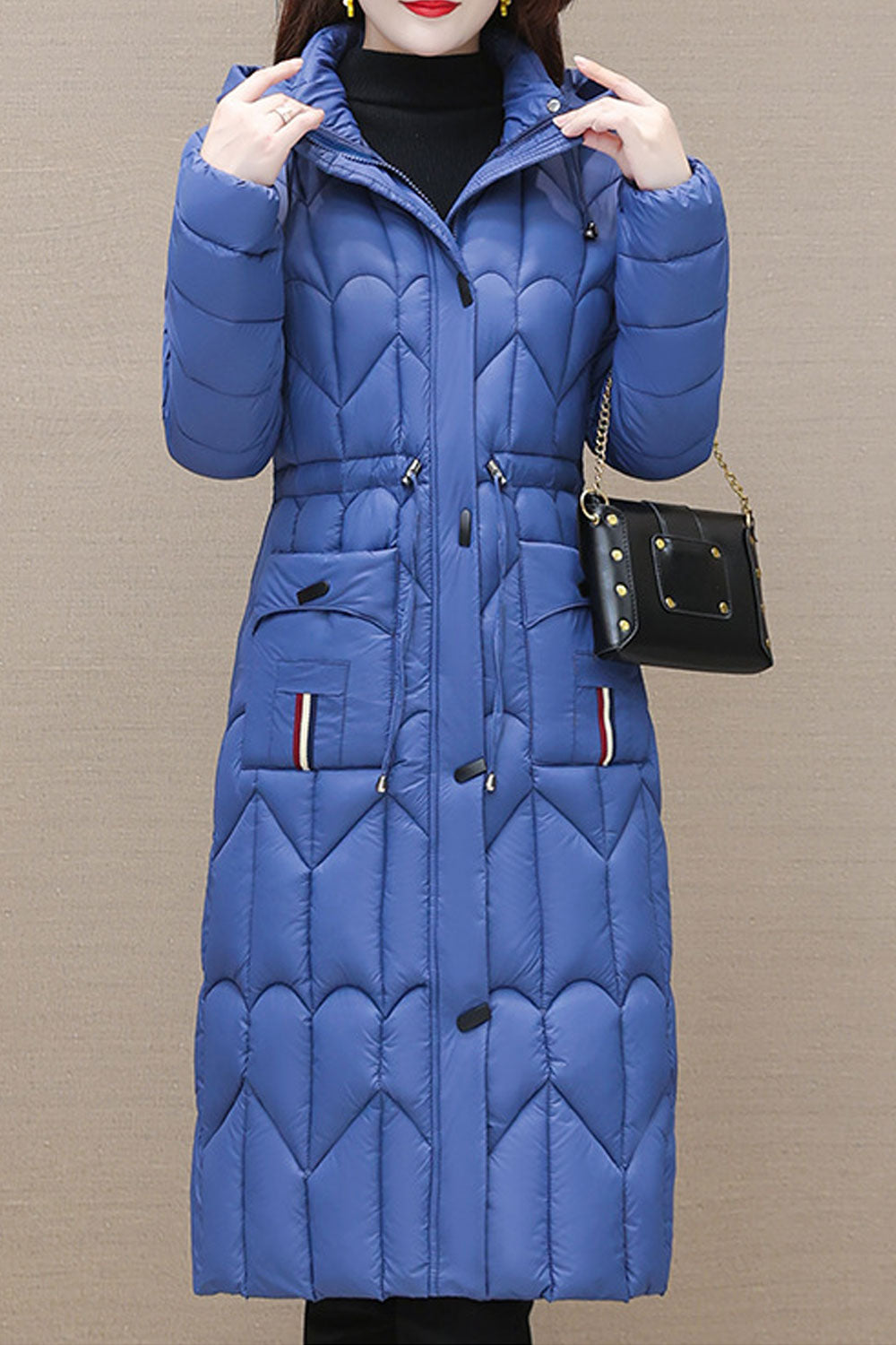 Women Long Slim Cotton Padded Warm Casual Jacket