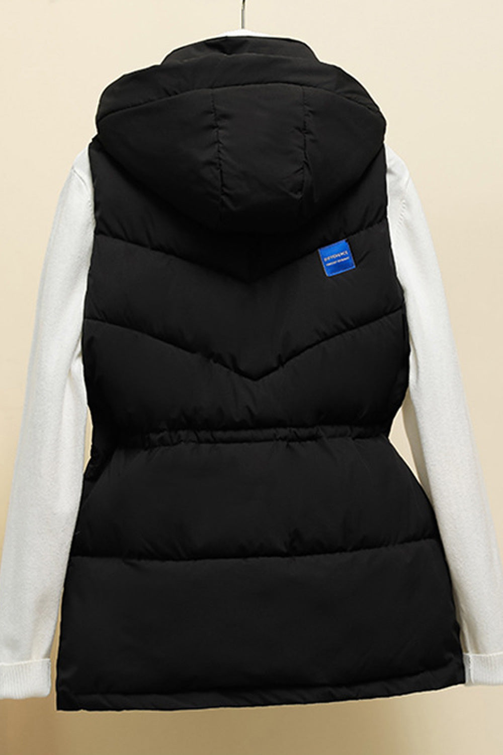 Women Elasticated Waist Adjustable Cord Designed Padded Jacket