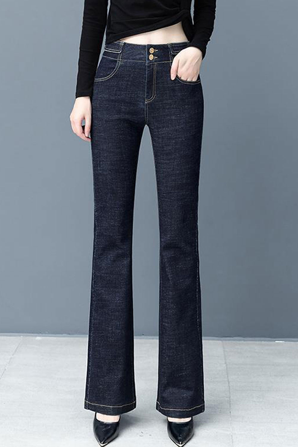 Women Side Stripes Long Pant Jeans