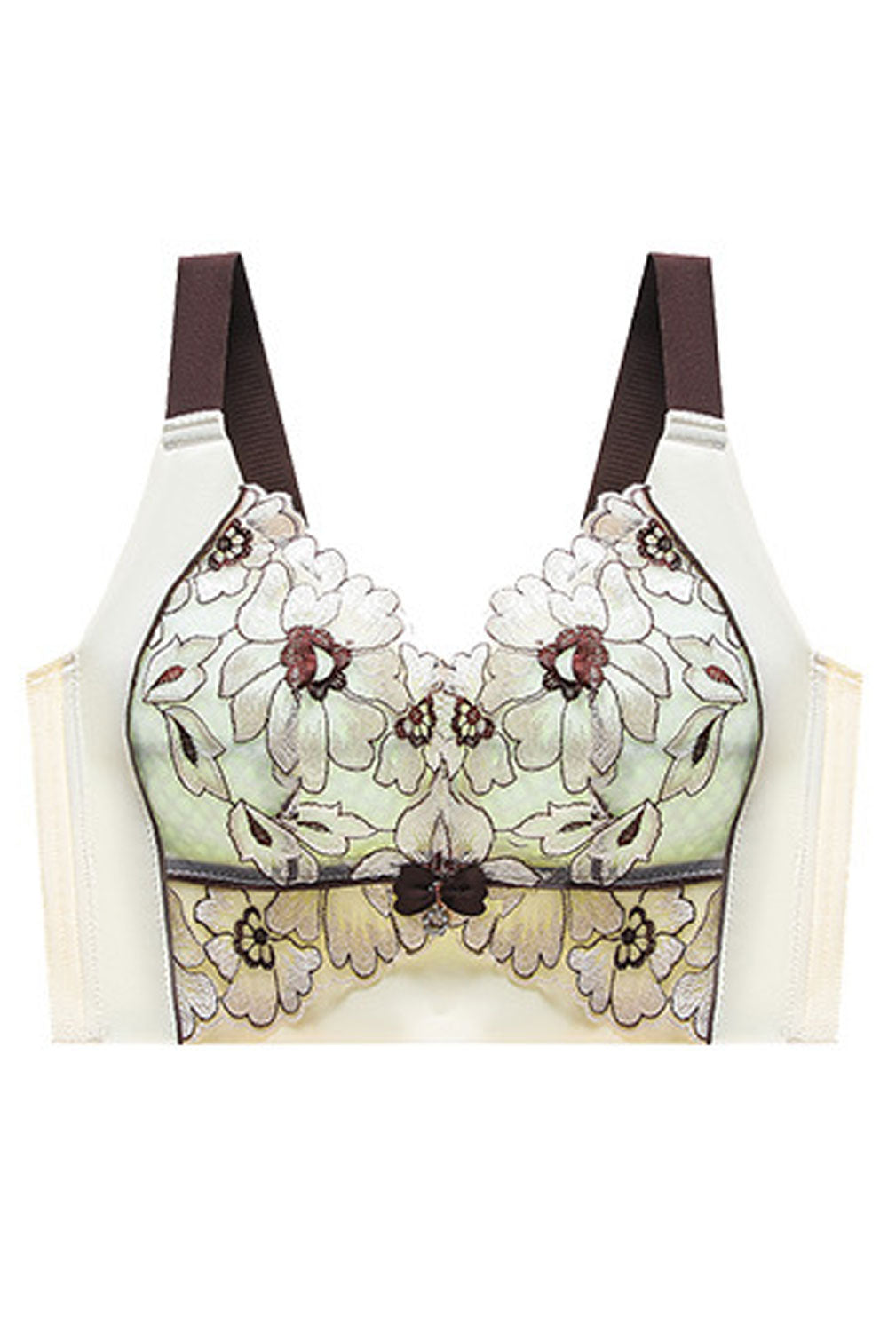 Women Plus Cup Thickness Ice Silk Formed Side Ratio Comfortable Underwear Bra
