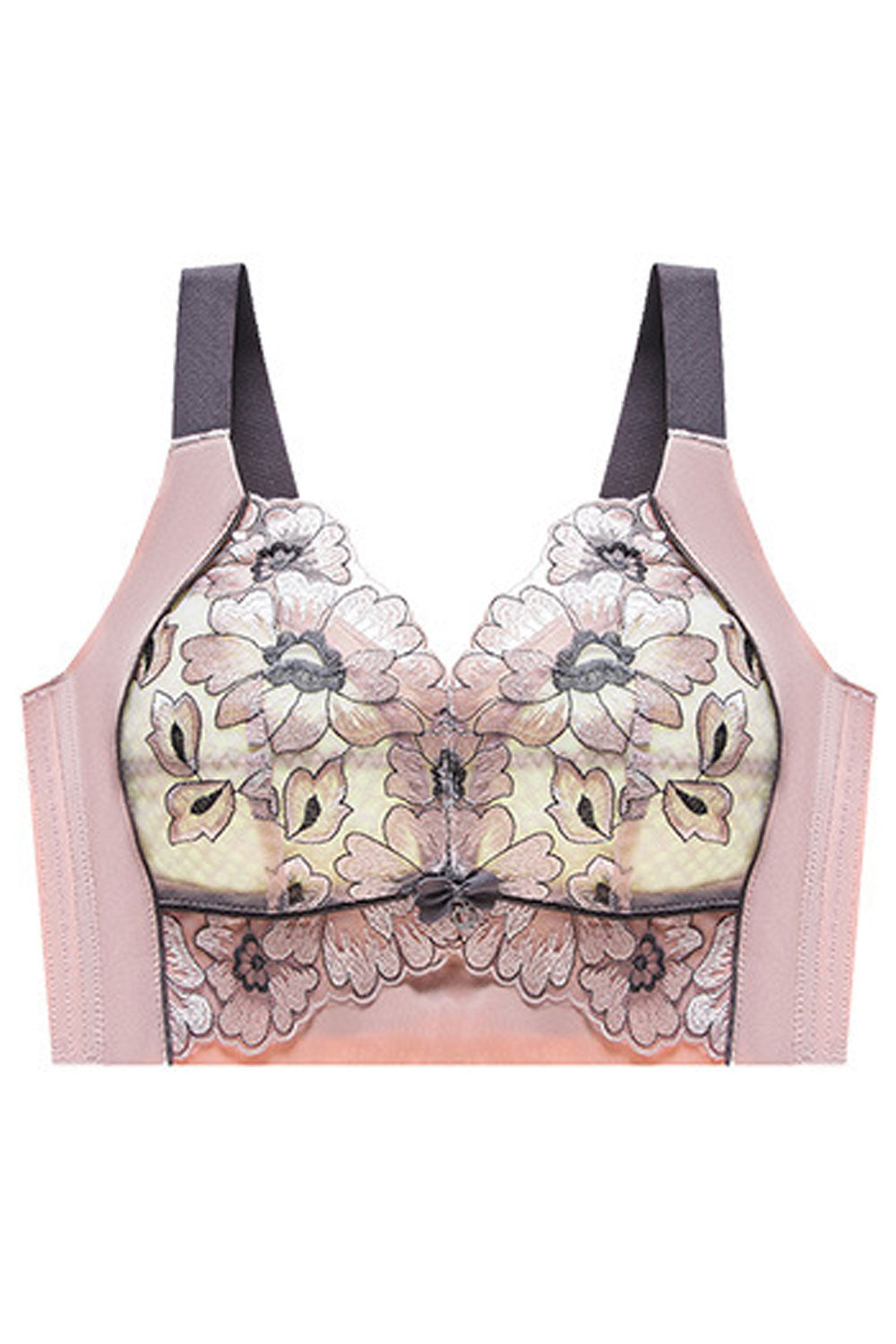 Women Plus Cup Thickness Ice Silk Formed Side Ratio Comfortable Underwear Bra