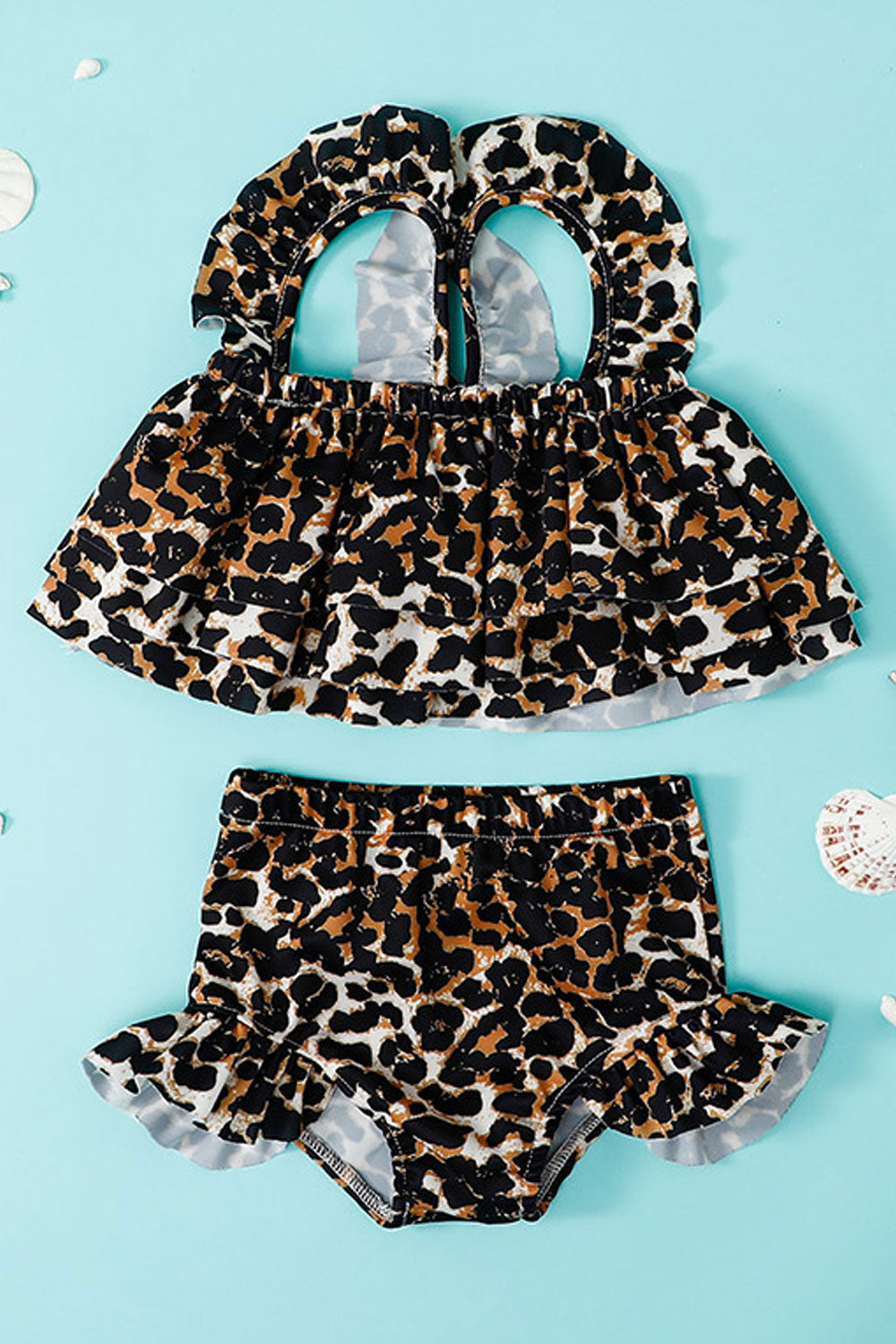 Baby Girl Ruffle Sling 2 Piece Bathing Outfits Print Bikini Swimsuit