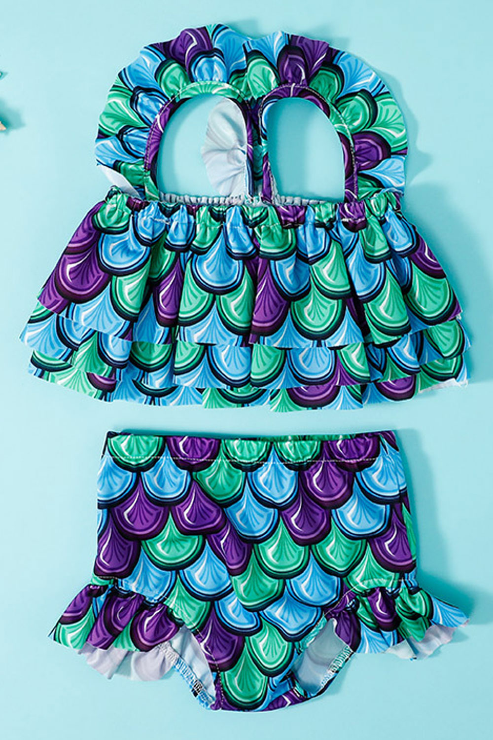 Baby Girl Ruffle Sling 2 Piece Bathing Outfits Print Bikini Swimsuit