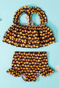 Baby Girl Ruffle Sling 2 Piece Bathing Outfits Print Bikini Swimsuit