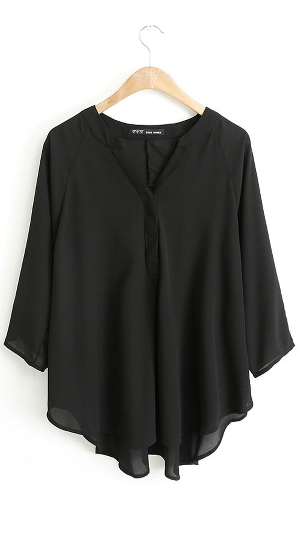 Women's Bat Sleeves V-Neck Shirt