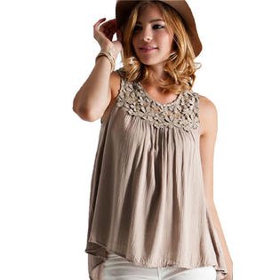 Women Hot Selling Pleats Designed Blouse Beige