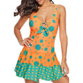 Women Keyhole charming Neck One Piece Swimwear