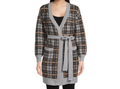 Women's Knit Coatigan Open front with removable belt