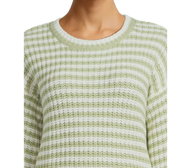 Juniors Striped Drop Shoulder Midweight Sweater