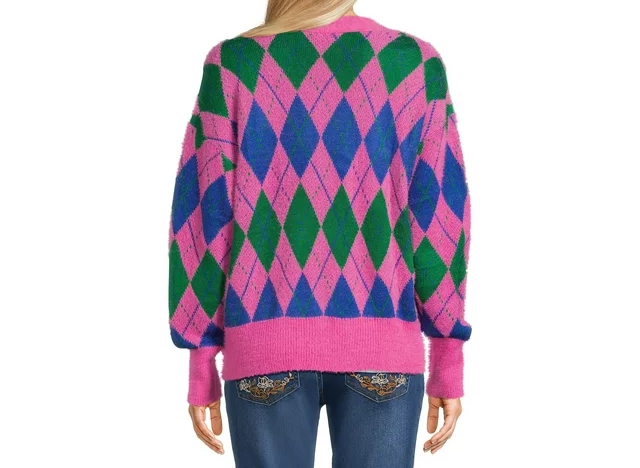 Women's V-Neck Cardigan Sweater with Long Sleeve