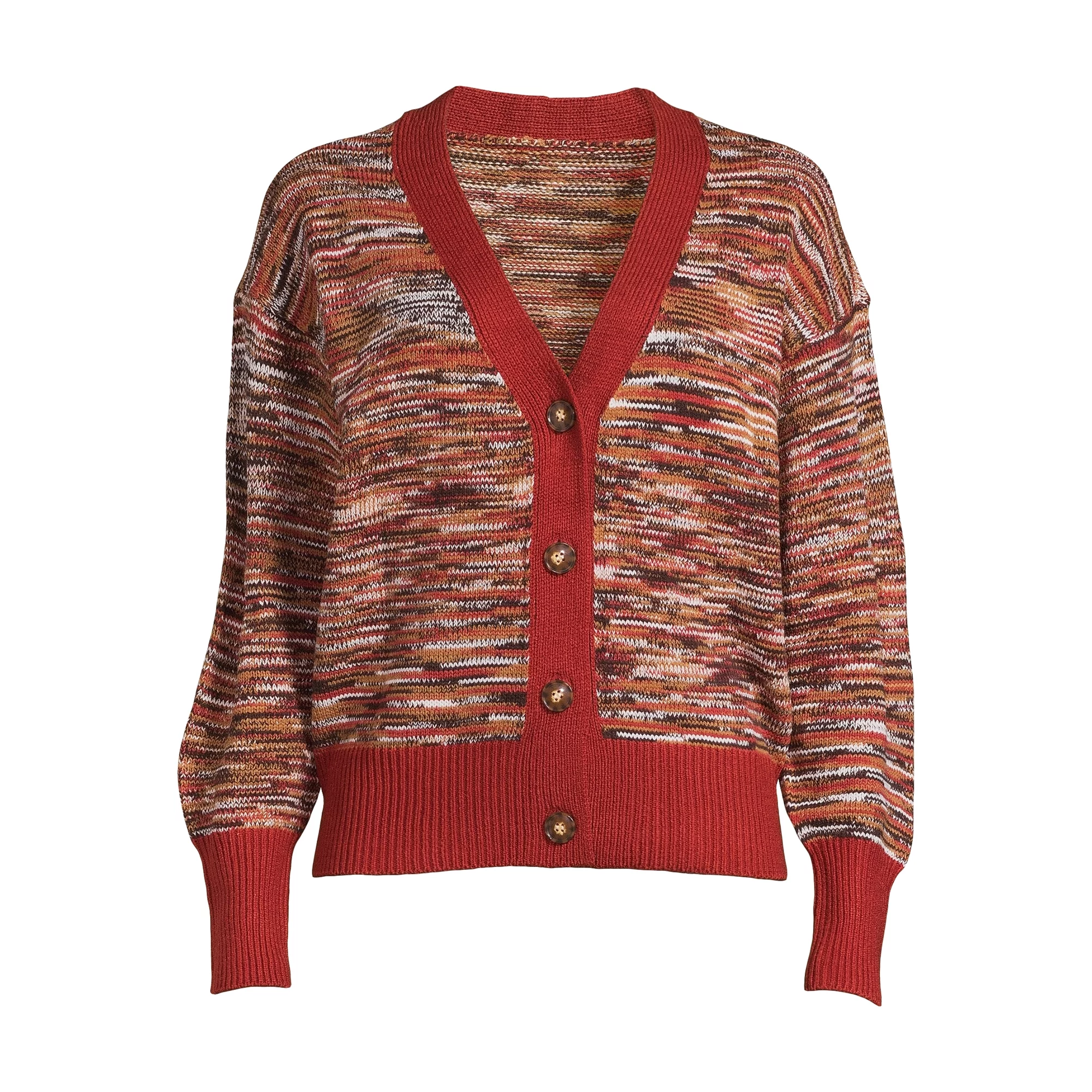 Women's V-Neck Cardigan Sweater with Long Sleeve