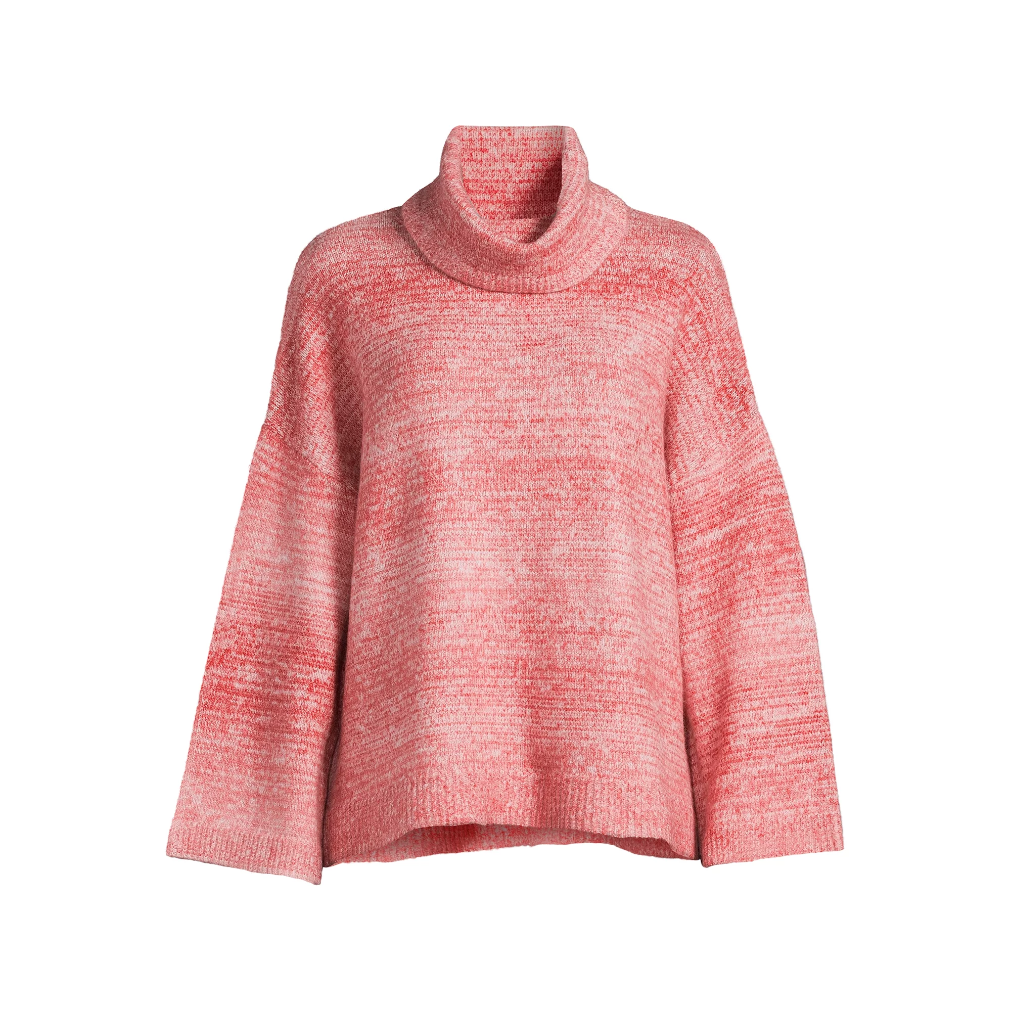Women's Ombre Cowl Neck Pullover Midweight Sweater