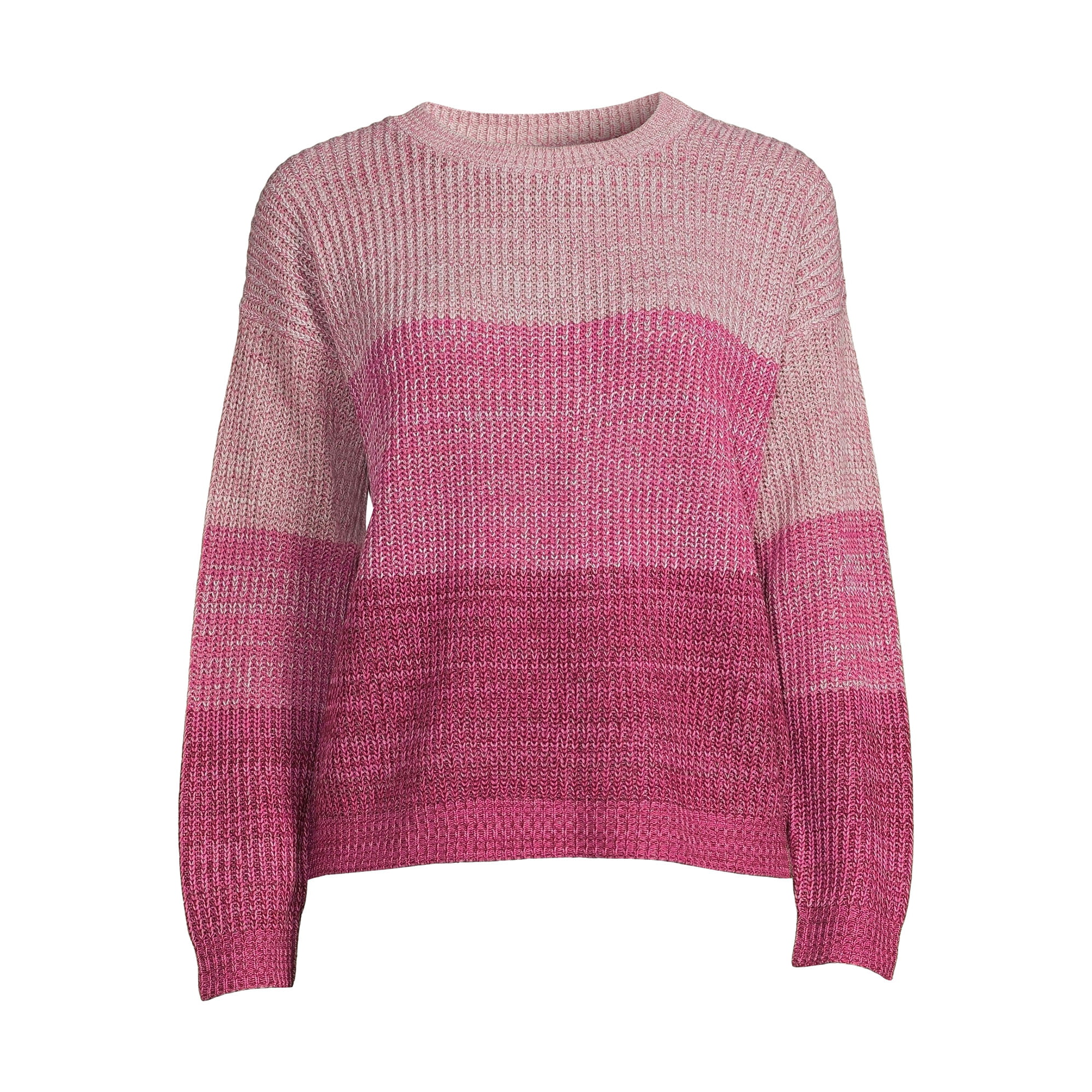 Women's Light Weight Ombre Stripe Pullover Sweater