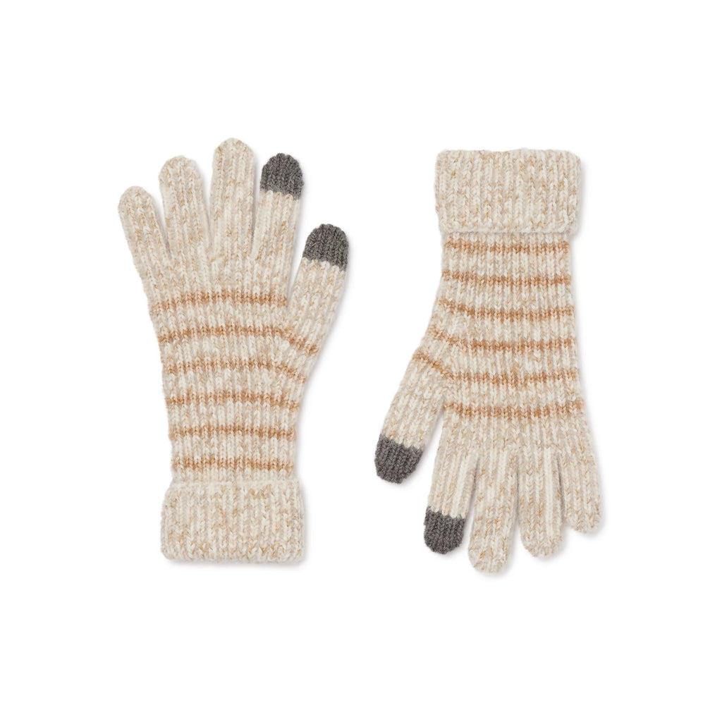 Women's Stripe Knit Gloves