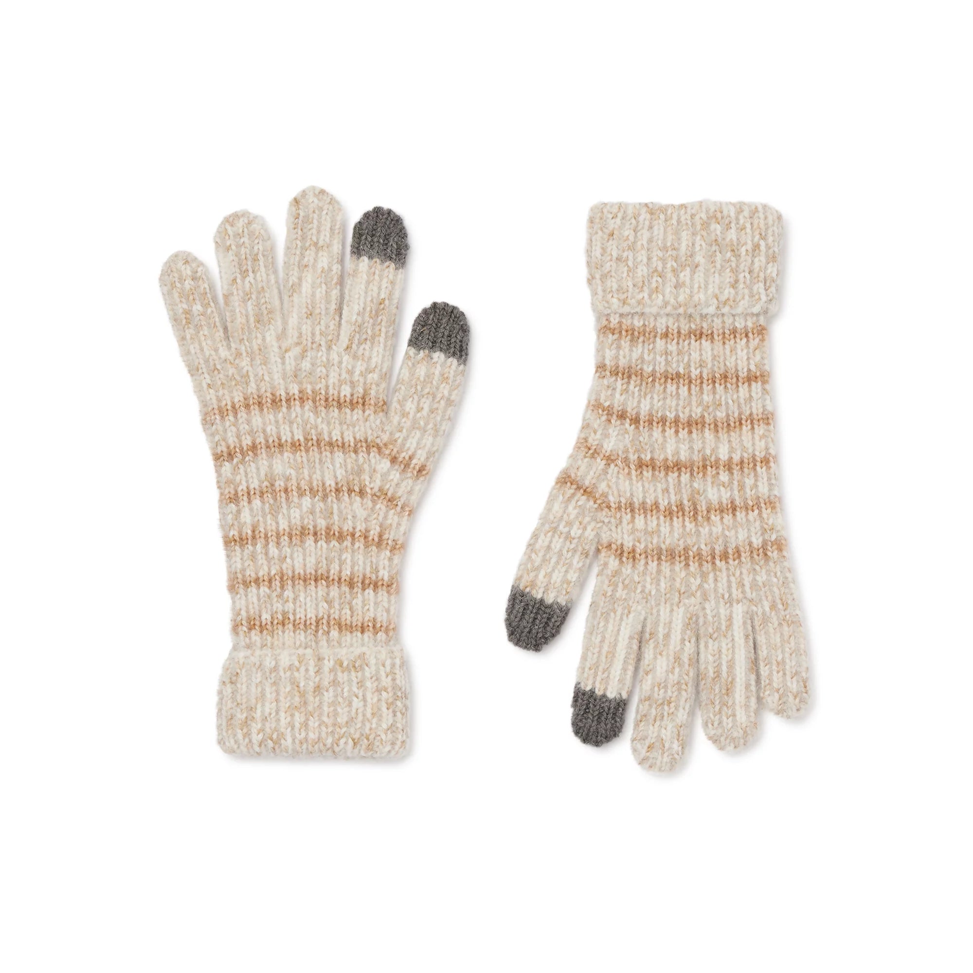 Women's Stripe Knit Gloves