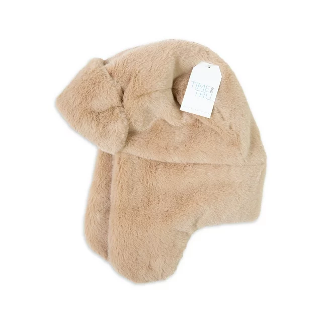 Womens Trapper Style Hat Neutral Color One Size