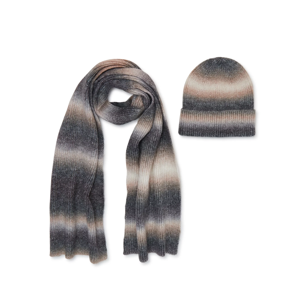 Women's Ombre Hat and Scarf Set, 2-Piece