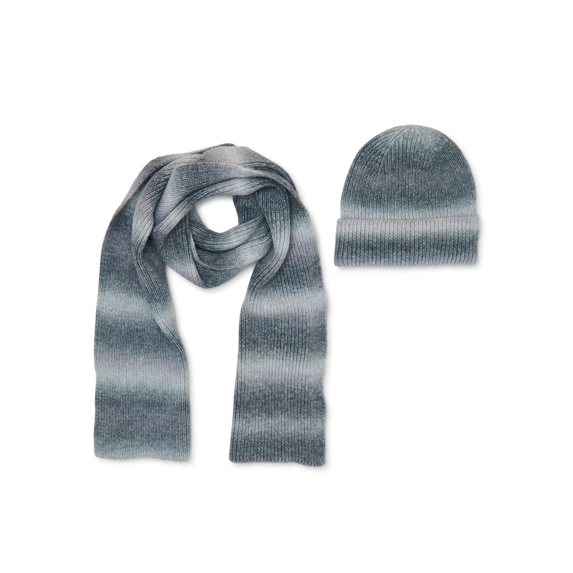 Women's Ombre Hat and Scarf Set, 2-Piece
