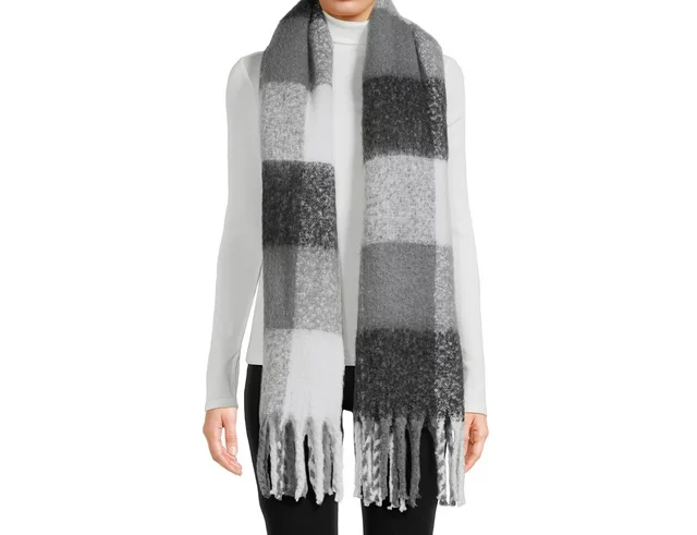 Women’s Brushed Plaid Scarf