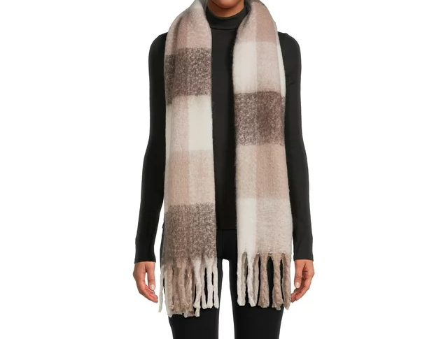 Women’s Brushed Plaid Scarf