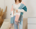 Womens Scarves Plaid Warm Cozy Shawl and Wraps Scarf