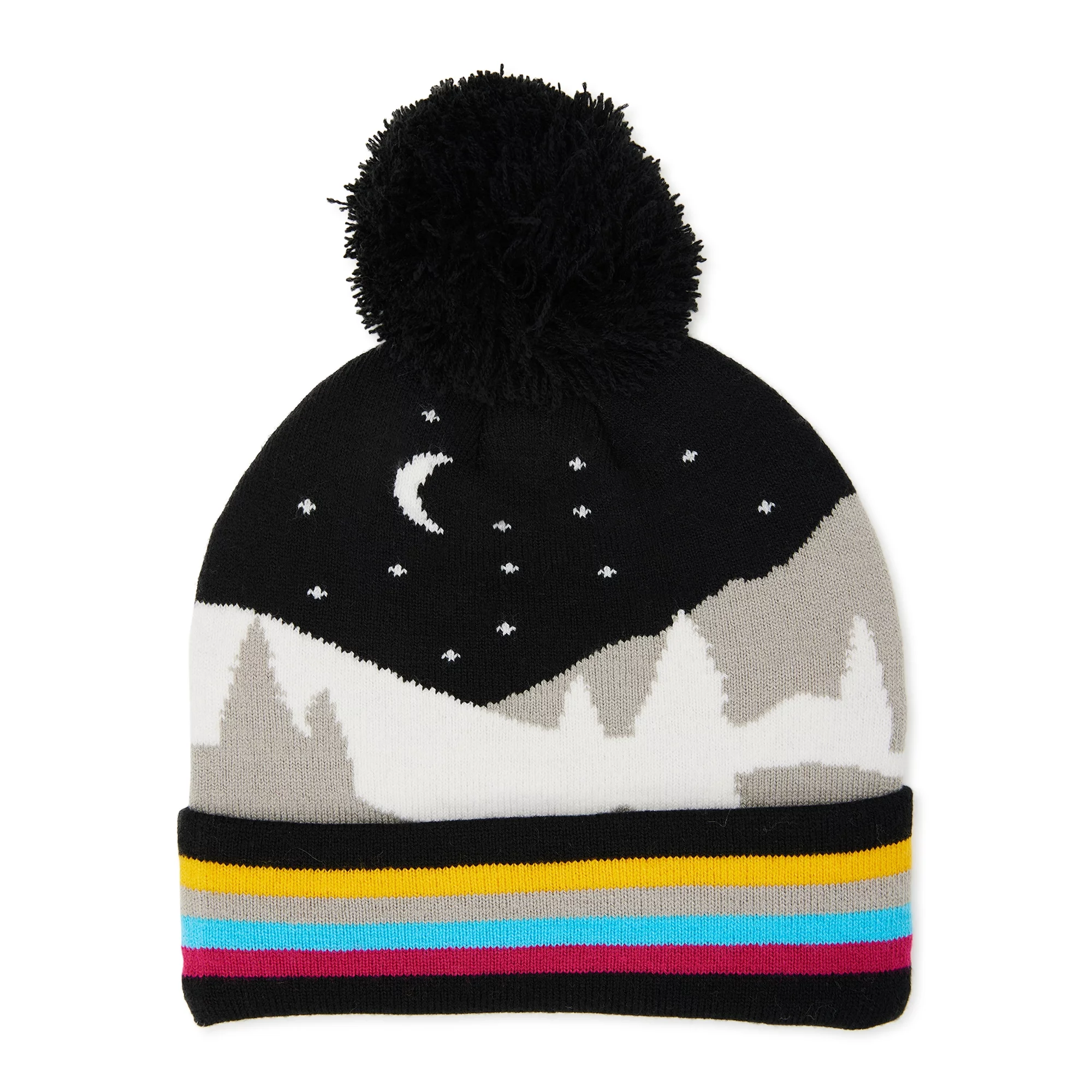 Women's Landscape Beanie Hat with Pom Pom