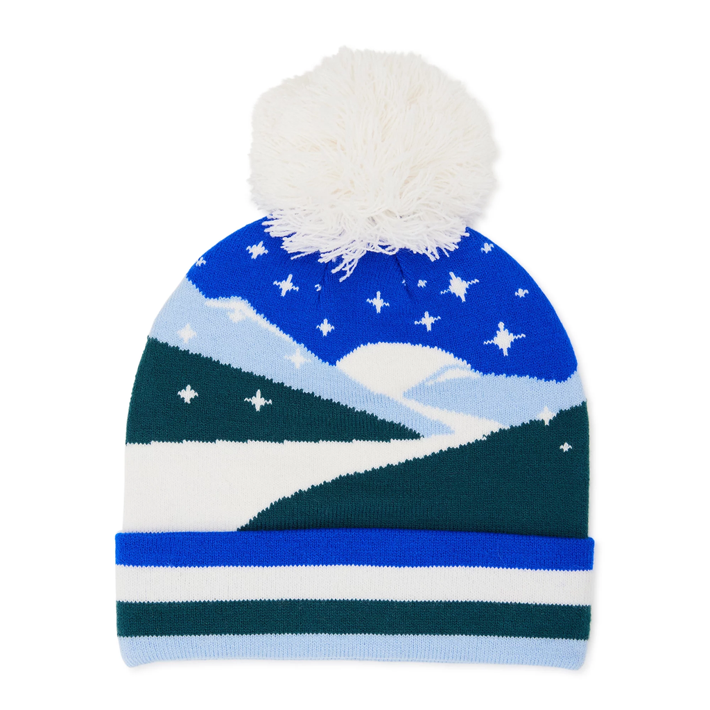 Women's Landscape Beanie Hat with Pom Pom