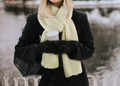 Women Thick Soft Knit Scarves and Shawl