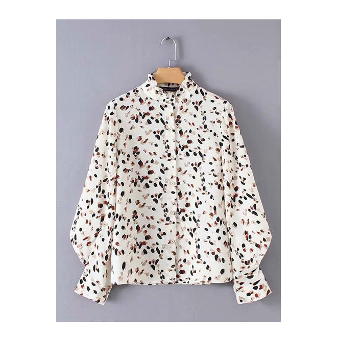 Women Charming Printed Pattern Long Sleeve Top