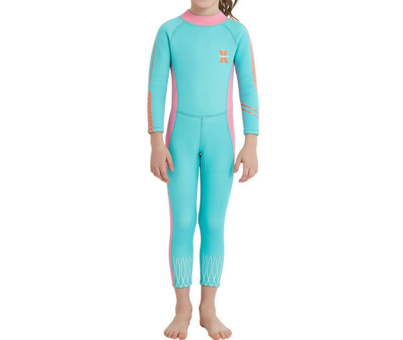 Kids Girls Warm Comfortable One Piece Swimwear