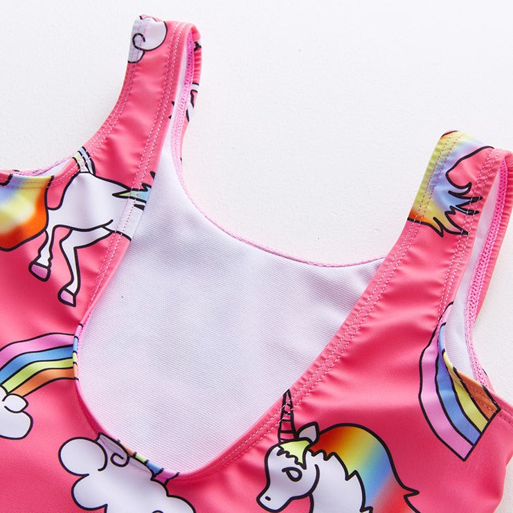 Baby Girls Pretty & Cute Cloud Printed One Piece Swimsuit
