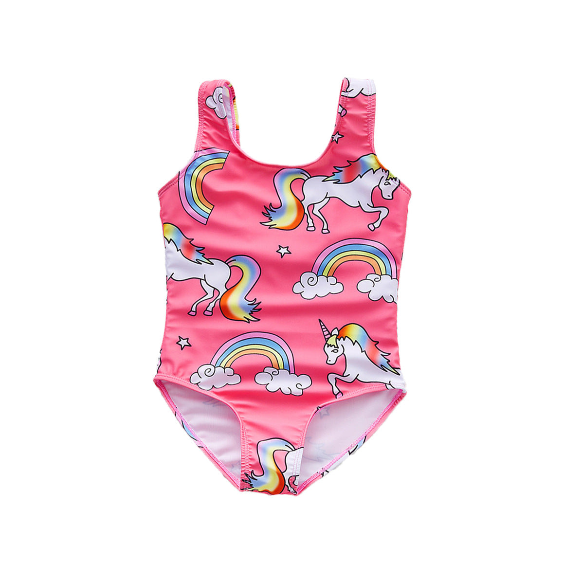 Baby Girls Pretty & Cute Cloud Printed One Piece Swimsuit