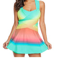 Women Rainbow Color Thick Strap Hot Swimwear