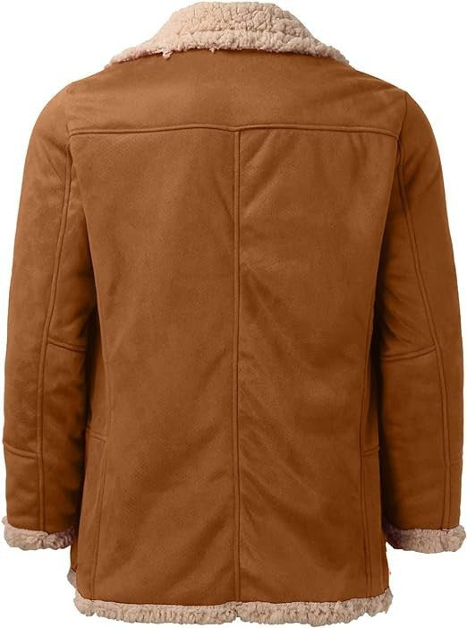 Large Size Men's Leather Fur Jacket Winter Plush Thick Thickened Fashion Coat