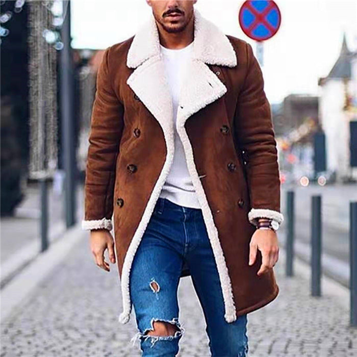 MEN FLEECE SUEDE WARM JACKET