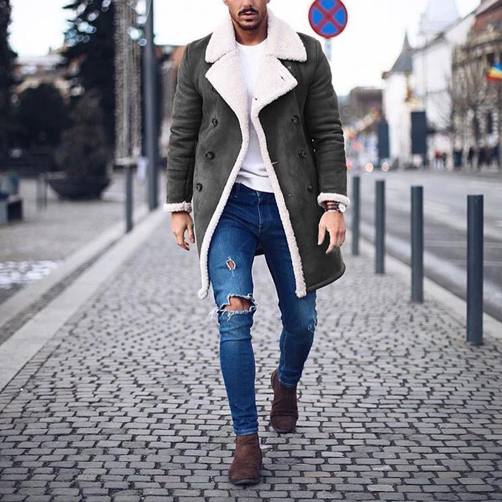 MEN FLEECE SUEDE WARM JACKET