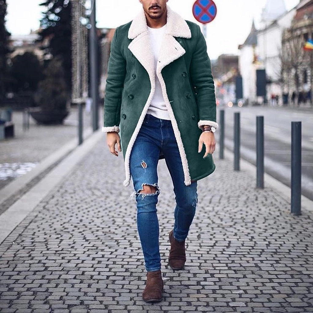 MEN FLEECE SUEDE WARM JACKET