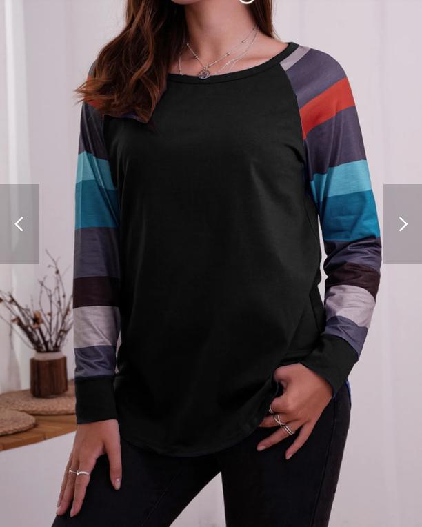 Women's European and American Printed Long Sleeve Casual T-Shirt