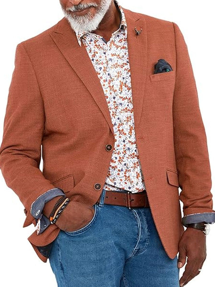 Men’s 3D Printed Casual Suit Jacket
