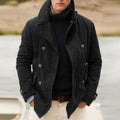 Men’s Casual Solid Color Cardigan Trench Coat