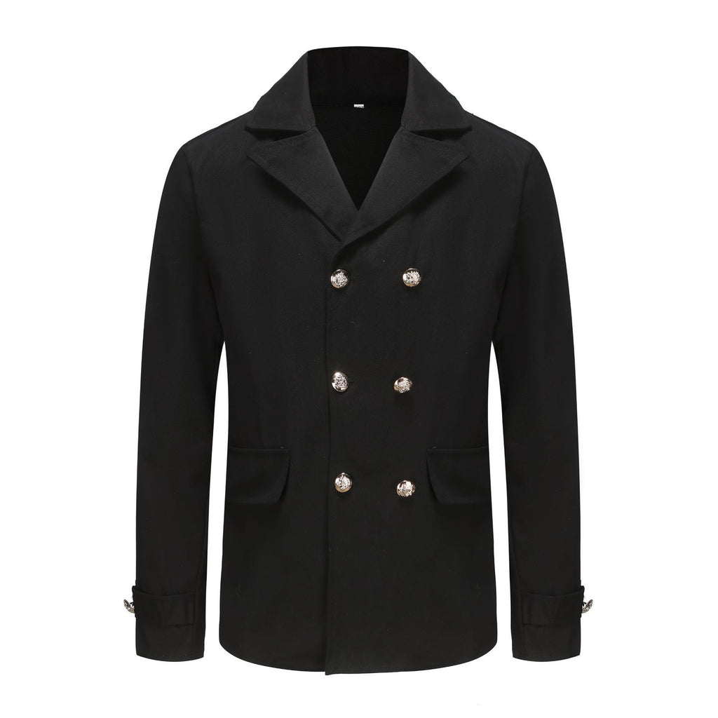 Men’s Casual Solid Color Cardigan Trench Coat