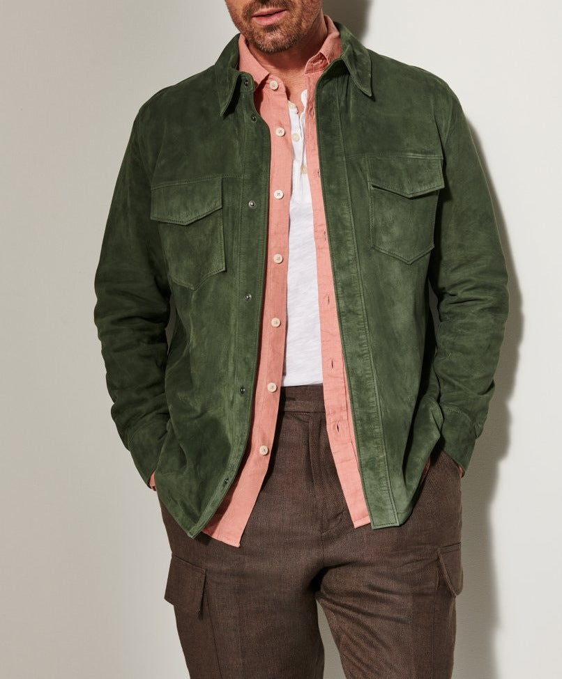 Men’s Suede Shirt Jacket