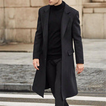 Men’s British Style Long Woolen Coat