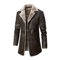 Men’s Mid-Length Plush Lapel Fur Coat